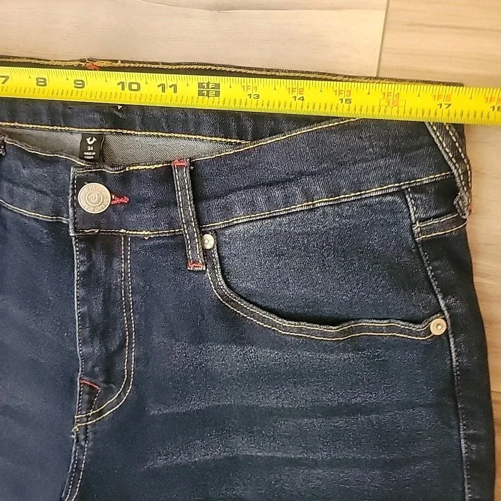 True‎ Religion Ricky Shorts Mens 34 Blue Relaxed Straight Raw Hem  Denim